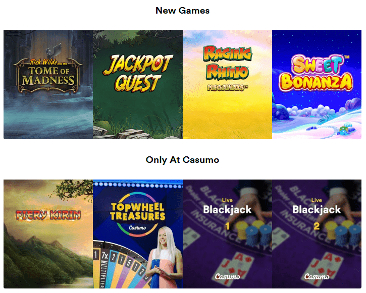 Casumo casino games